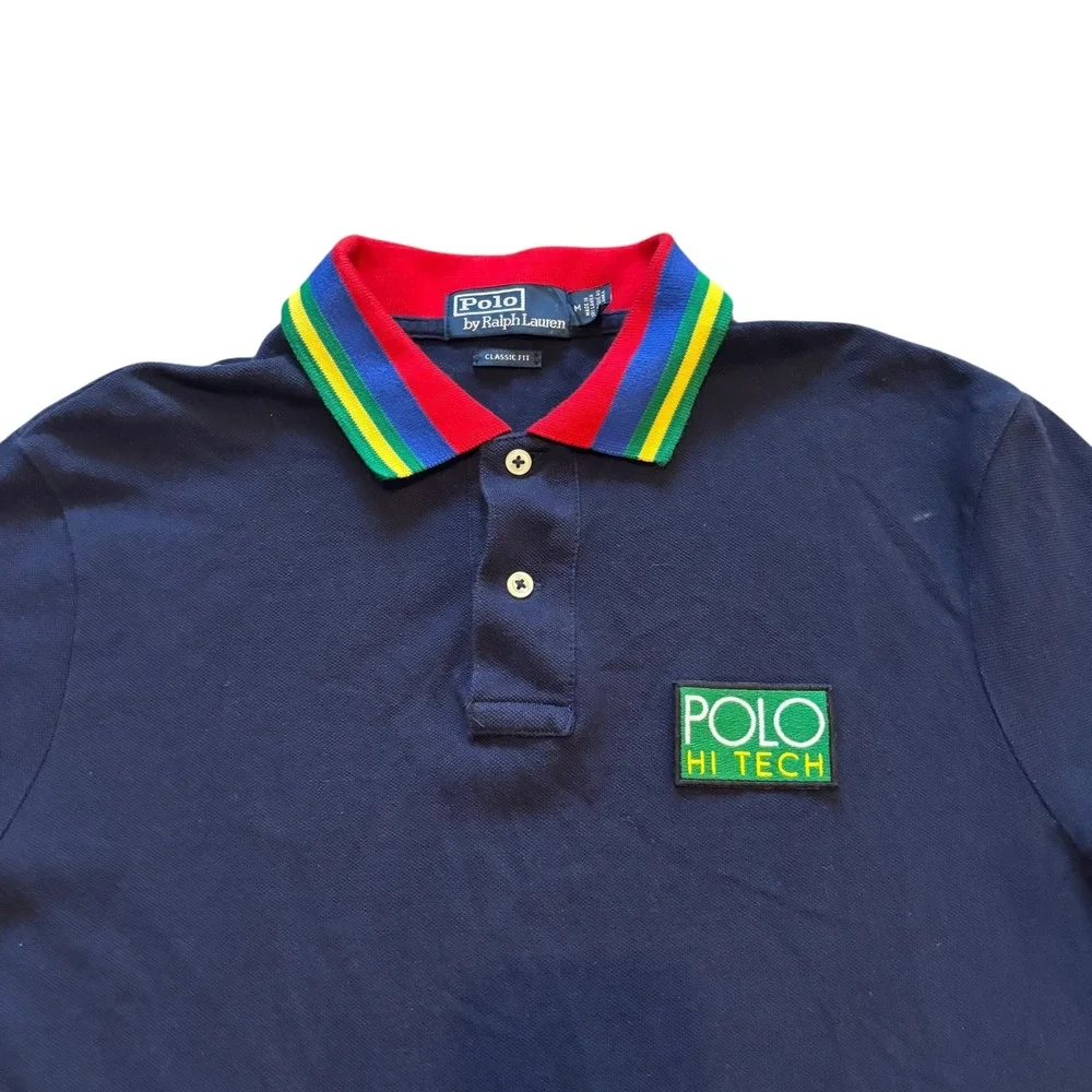 Polo Ralph Lauren Men's Classic‎ Fit Navy Hi Tech Short Sleeve Polo Shirt Size M